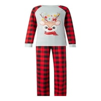 TREGREN съвпадащ коледна семейна пижама комплект празник Дядо Коледа PJS комплект