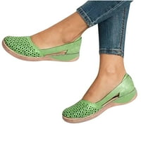 Cameland Womens Sandals Лято плюс размер мода ежедневно плъзгане на женски сандали удобни плоски глезени каишки твърди цветови клинови сандали, до 65% отстъпка