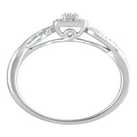 Карат Т. У. дръж ръката ми диамантен обещаващ пръстен в чисто сребро, размер 8
