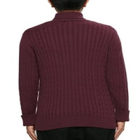 Уникални изгодни мъжки Поло дълги ръкави пуловер кабел плета пуловер