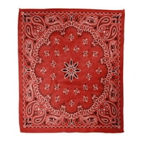 Хвърлете одеяло топло уютно печат фланелен цветен модел червен paisley bandana border абстрактна мека мека за диван и диван легло