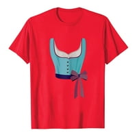 Lydiaunistar жени върши разрешение жени екипаж Октоберфест Тениски за мода модна женска блузи върхове червени xxl