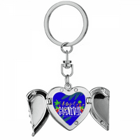 Hula Head South Element Art Deco Fashion Heart Angel Wing Key Chain Holder
