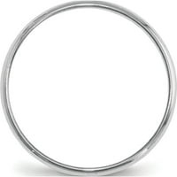 14K бяло злато 14kw ltw половин кръгла лента размер 5. Произведено в САЩ WHRL020-5.5