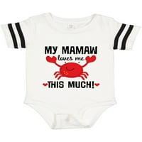 Inktastic Mamaw ме обича внук подарък бебе момче или бебе момиче боди