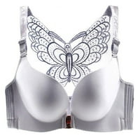 Knosfe push up bras butterfly back bras for women no underwire front close bras bras for women пълно покритие за сън сутиен сребро 50115cde