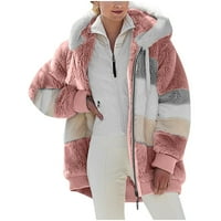Дълги тренкови слоеве за жени с качулка екстремно студено време изхожда топлинно тежки пухкави якета