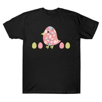 Жени щастливи великденски тениска птица великденски яйца Графична тениска Смешно писмо отпечатани ризи с къси ръкави върхове