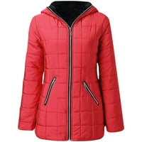 Върхове за жени топло дълъг ръкав цвят цвят свободна мода ежедневно есенно палто червено S-6XL
