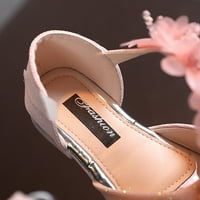 Момичета обувки за чийстоун с ниска пета сватбена рокля рокля рокля обувки принцеси обувки за деца малки деца размер 29