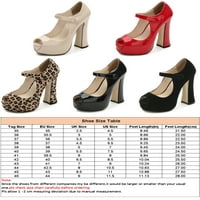 Eloshman Ladies Lightweight Pompters Pumps Work Sexy Chunky Block Heel Fashion Peep Toe Mary Jane Fau Suede Black 7.5