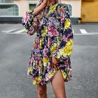 Женски рокли Модни ежедневни пролетта лято V-образно деколте с дълги ръкави от печат до 65% отстъпка