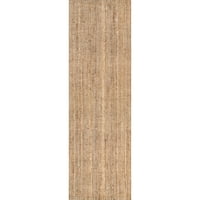 нулум Ашли ръчно изработени твърди Юта бегач килим, 2 '6 6', естествен