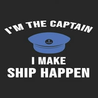 Аз съм капитанът правя кораб се случи: Пунктирана точка решетка тетрадка за капитан, собственик на кораб, ветроходна лодка любовник