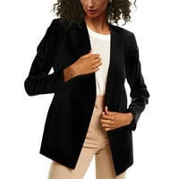 жилетка за жени Плътен пламък елегантен бизнес офис палто жилетка официална блуза сако Дамски пуловери дамски блузи дълъг ръкав върхове