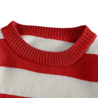 пуловер с дълъг ръкав Около врата блуза Мъжки пуловер червен 2хл