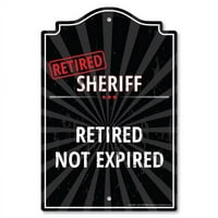 Подписване P-812-Ret-Sheriff In. Пластмасов знак-пенсиониран шериф