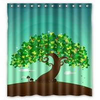 Ganma Botany Love Tree Design душ завеса полиестер тъкан за баня душ завеса
