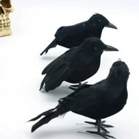 Предийнейнеалистична врана черна пернат врана за декорации на Хелоуин птици птици птици