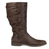 Колекция за жени за жени Carly Extra Wide Calf Knee High Boot Brown Fau Leather M