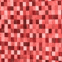 Ahgly Company Machine Wareable Indoor Rectangle Checkered Red Modern Area Rugs, 5 '7'