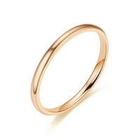Златно сребърно покритие подреждане пръстен комплект за жени Тийн нежен палец стифиране Пръстени темперамент гъвкав тънък Титан стомана пръстен женска мода обикновен пръстен опашка пръстен бижута
