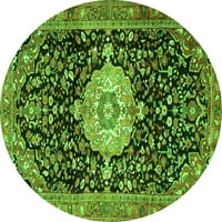 Агли Компания Закрит Кръг Медальон Зелени Традиционни Килими Зона, 7 ' Кръг
