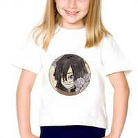 Ретро мода и популярен аниме демон Убиец отпечатана тениска, разхлабена ежедневна памучна детски детски късо ръкав, плюс дрехи с размер