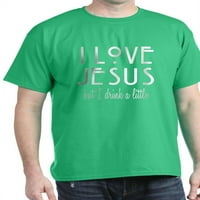 Cafepress - Обичайте Исус, но пийте тъмна тениска - памучна тениска