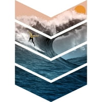 Sunrise Surfer Boys Navy Blue Graphic Tee - Дизайн от хора XS