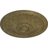 3 8 од 7 8 п пролетен таван медальон, ръчно рисуван Мисисипи кален пращене