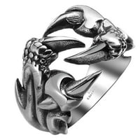 Стилен дракон нокът отворен пръстен Човек Пръстен Човек бижута с пръсти Уникален декор за пръстен
