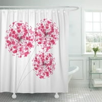 Розово модерно абстрактно цветно с цветя пролетта красота рожден ден празен цвят душ завеса за баня