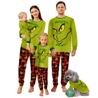 Гринч Семейство съвпада коледни пижами комплект Гринч Елф Татко мама деца бебешки спални дрехи домашно облекло
