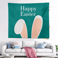 Пролетно зайче Великденски висящ банер фон Парти за парти, 80x Великденски яйца Дърво Цвете фона за декор за спалня за спалня