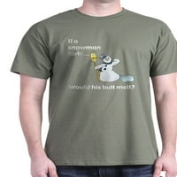 Тениска с черна тениска на Snowman- памучна тениска