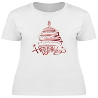 Тениска за торта за рожден ден жени -Маг от Shutterstock, женска голяма