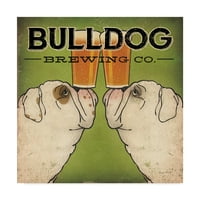 Платно изкуство на търговска марка „Bulldog Brewing“ от Райън Фаулър