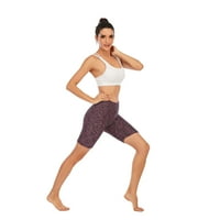 Атлетически къси панталони за жени тренировки къси панталони с висока талия йога къси панталони Дамски шорти, черни, XL