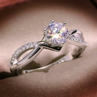 Leesechin Fashion Jewelry Rings for Women Романтична сватбена лента Бижута Коледна подарък Сребърни сделки на днес