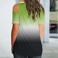 Luiyenes жени от рамо тениски тениски върхове ежедневни ризи