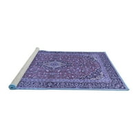 Ahgly Company Machine Pashable Indoor Rectangle Persian Blue Traditional Area Cugs, 3 '5'