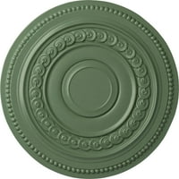 Екена мелница 18 од 1 4 П Олдъм таван медальон, ръчно рисуван Атинско зелено