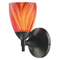 Стенна лампа с 1-светлината на Celina в хром с многоцветно стъкло-включва LED крушка