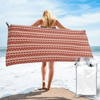 Плажна кърпа, червени патриотични звездни ивици модел извънгабаритна кърпа за Бърза суха баня-31.5 х63