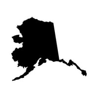Стикер с форма на Аляска Стикер Decal Die Cut - самозалепващ винил - устойчив на атмосферни влияния - направен в САЩ - много цветове и размери - AK State Alaskan