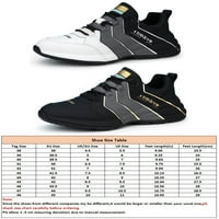 Eloshman Mens Running Shoe Lace Up Sport Sneaker Platform Theakers Daily Неплъзгащи се дишащи тренировки Анти скупност Небрежни обувки Уайт Сиво 9