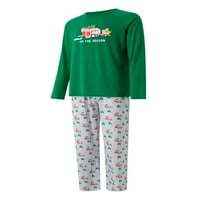 Коледно семейство, съвпадащо с пижама за възрастни деца с дълъг ръкав и ежедневни панталони