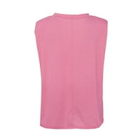 Дамски върхове дълги ръкави твърди качулка ежедневни жени летни екипажи тениски тениски розово 2xl