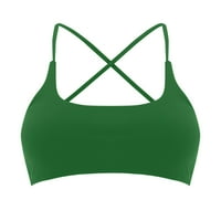 Бельо за жени спортни подплатени кръстосани гръб Bustier без спане на спагети за йога фитнес сутиени